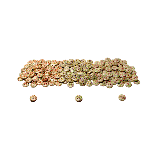 [82571] BOUTONS EN BOIS FLEURS, 180 PIÈCES