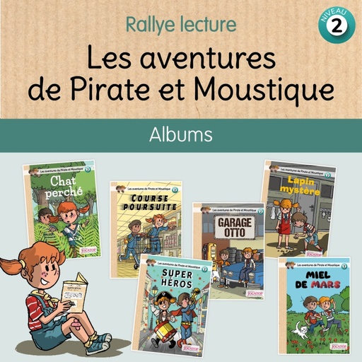 [JC7810] LES AVENTURES DE PIRATE ET MOUSTIQUE, LES 6 LIVRES- NIVEAU 2