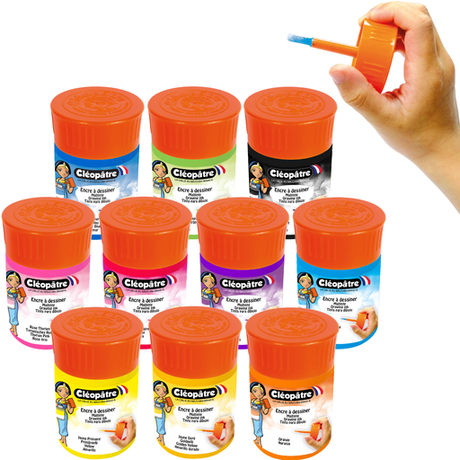 [5003] SMALL POTS OF DRAWING INK, 10X45 ML
