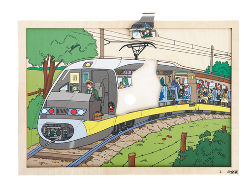 [SA7624] PUZZLE 2 NIVEAUX LE TRAIN, 60 PIÈCES