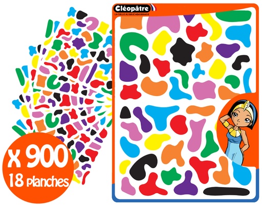 [82930] GOMMETTES ADHÉSIVES SPLASH, 18 PLANCHES