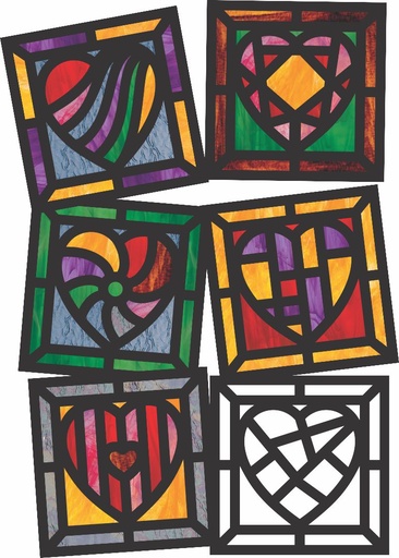 [99015] VITRAUX "COEURS", LOT DE 24