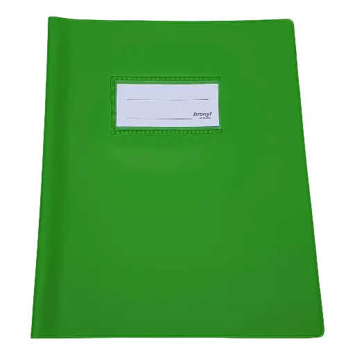 [0603B3] COUVRE-CAHIERS OPAQUES A5 VERT, LE LOT DE 10