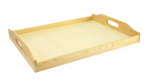 [80419] WOODEN TRAY 40X30X5.5 CM, EACH