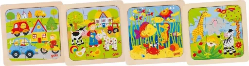 [SA7902] PUZZLES EN BOIS VARIÉS, LOT DE 4