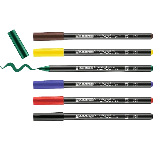 [5078] EDDING 4200 PORCELAIN FELT PENS, BOX OF 6