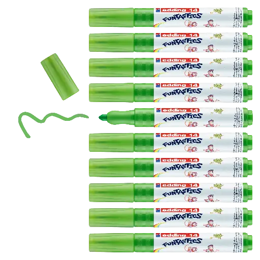 [534903] EDDING 14 FUNTASTIC- 3MM VERT, BOÎTE DE 10
