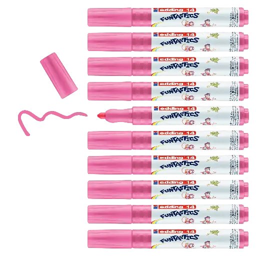 [534905] EDDING 14 FUNTASTIC- 3MM ROSE, BOÎTE DE 10
