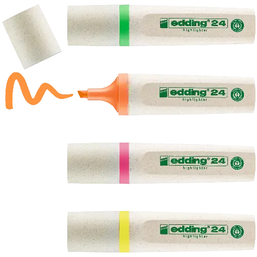 [536502] EDDING 24 EcoLine SURLIGNEURS , ÉTUI DE 4