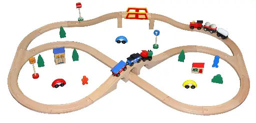 [949000] CIRCUIT DE TRAIN, 49 PIÈCES