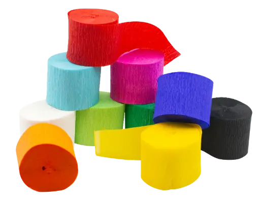 [220405] RUBAN DE PAPIER CRÉPON ASS., 10MX5 M