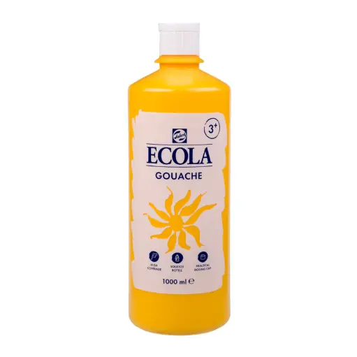 [BA316] GOUACHE ECOLA JAUNE FONCÉ 202, 1L