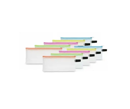 [351509] POCHETTE FOURRE-TOUT NÉON PLUMIERS, LOT DE 10