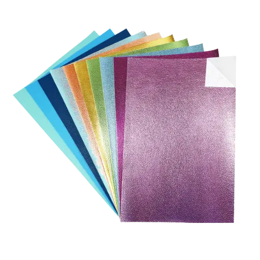 [2353] FEUILLES SIMILI CUIR ADHÉSIF "OCEAN SHADES", 10 FEUILLES