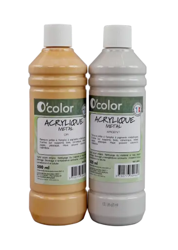 PEINTURE ACRYLIQUE MÉTAL, 500ML*À LA COULEUR
