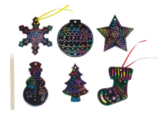 [82163] FORMES À GRATTER NOËL, LOT DE 60