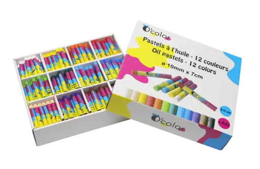 [52981] PASTELS À L'HUILE 7CM- DIAM. 10MM, SCHOOLPACK DE 432