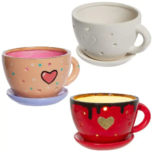 [80992] PORTE-BOUGIES "TASSE", LOT DE 2