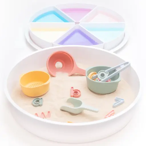 [IN001] PLATEAU SENSORIEL AVEC COMPARTIMENT "INSPIRE MY PLAY"