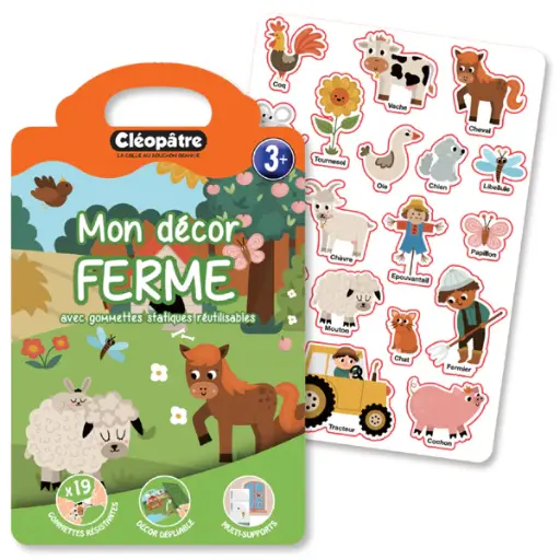 [82961] MON DÉCOR FERME avec gommettes statiques réutilisables  