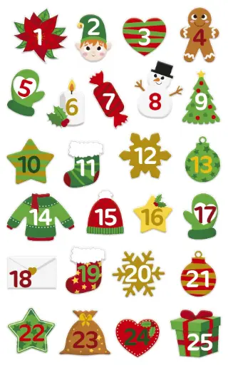 [86122] COOKY STICKERS CALENDRIER DE L'AVENT