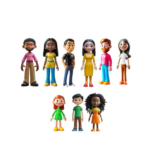 [95571] FIGURINES FAMILLES DIVERSIFIÉES