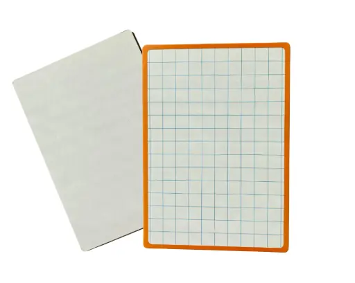[5811] ARDOISE BLANCHE EN CARTON PLASTIFIE, LA PIECE