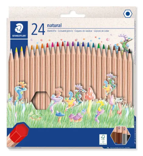 [52402] CRAYONS DE COULEURS NORIS NATURAL , ÉTUI DE 24