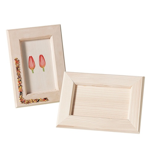 [8026] RECTANGULAR WOODEN FRAME 21X15 CM