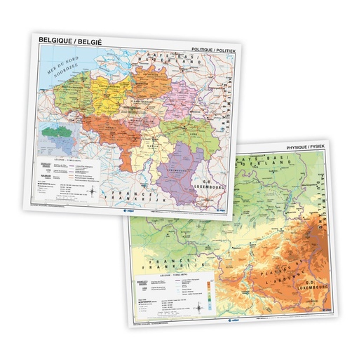 [6029] 2-seitige Karte von Belgien