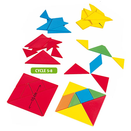[C48175] TANGRAMS, SET VAN 4 GEASSORTEERD