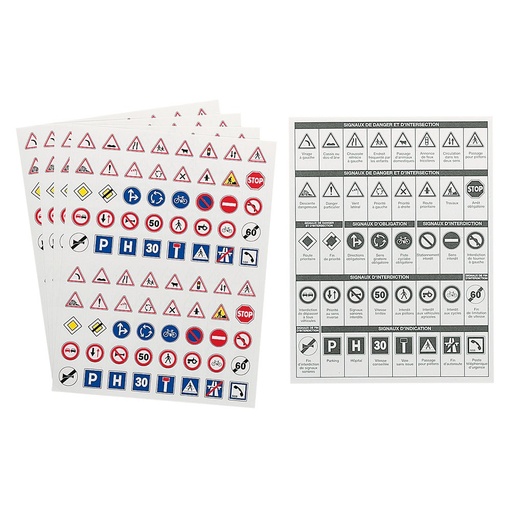 [82936] HIGHWAY CODE ADHESIVE STICKERS, 4 SHEETS