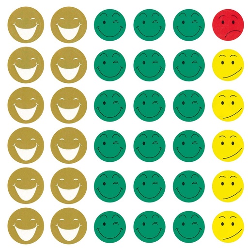 [82941] MR.SMILEY ADHESIVE STICKERS, 12 SHEETS