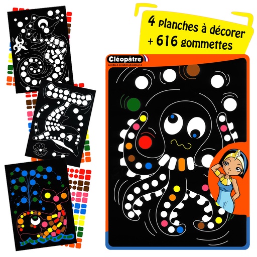 [82955] GOMMETTES ADHÉSIVES TABLEAUX MONDE MARIN