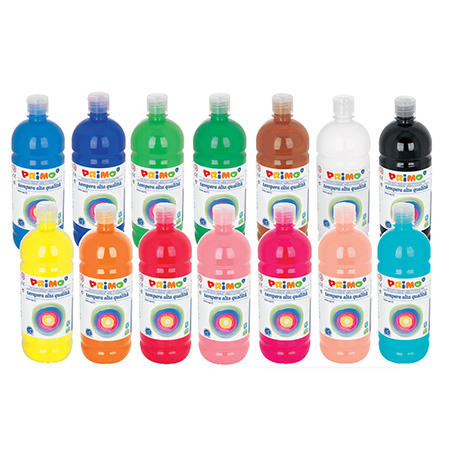 [5019A] GOUACHE PRIMO, ASSORTMENT OF 15 BOTTLES + 8 PUMPS