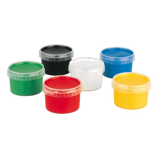[5029] FINGER PAINTING GOUACHE, 6 250CC JARS