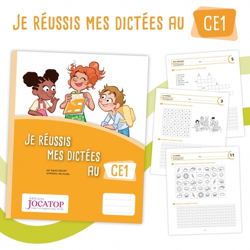 [JC6001] JE RÉUSSIS MES DICTÉES, 1-2ÈMES PRIM