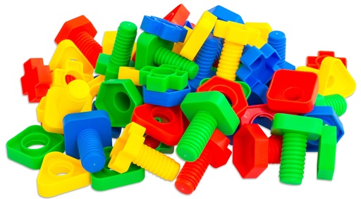 [9828] GIANT SHAPED SCREWS, 64 PIECES