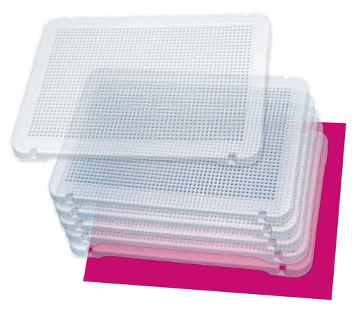 [9345] TRANSPARENTES GITTER "MOSAIKEN", 21X31CM