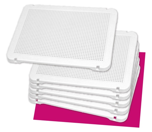 [9346] WHITE GRID "MOSAICS", 21X31CM