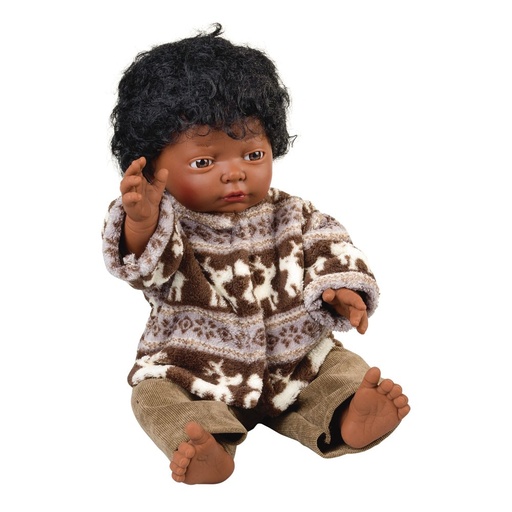 [9376] AFRICAN BOY DOLL, 42CM