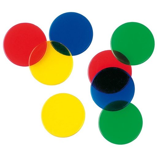 [6204] JETONS TRANSPARENTS COUL.ASS./500
