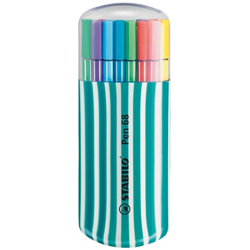 [539005] STABILO PEN 68 COLORPARADE MARKERS, BOX OF 20