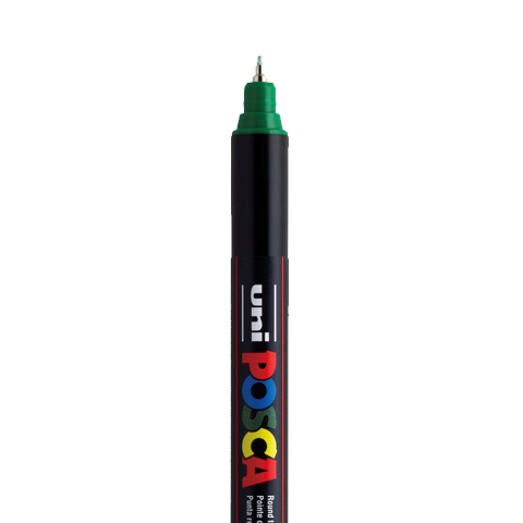 [C1M13] POSCA EXTRA FINE PC1MR MARKER, DONKERGROEN