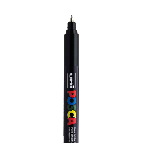 [C1M16] POSCA EXTRA FINE PC1MR MARKER, ZWART