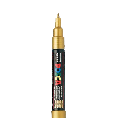 [C1R01] MARQUEUR POSCA FIN PC1MC, OR