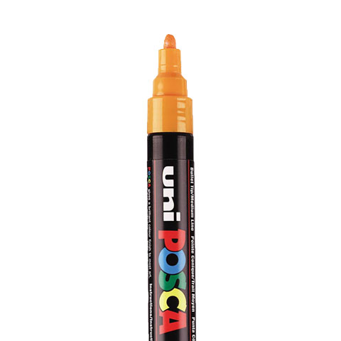 [C5M12] POSCA PC5M MARKERING, ORANJE