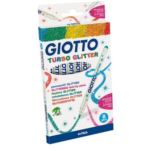 [5360] MARQUEUR GIOTTO TURBO GLITTER, ÉTUI DE 8