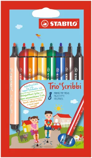 [5371] STABILO SCRIBBI-MARKERS, DOOS VAN 8