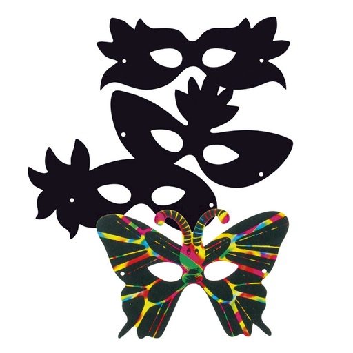 [81926] MASQUES À GRATTER, LOT DE 8 ASS.
